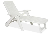 Chaise longue de jardin blanche Cancun Bica