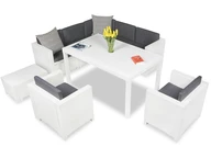 Meubles en résine tressée blancs Colorado Comida 7