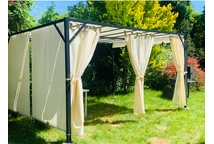 Toit pour terrasse pergola Santorini 3 x 4m crème Garden Point