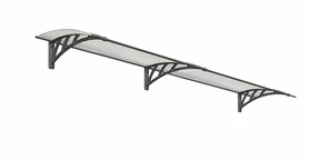 Auvent de porte Neo en aluminium