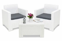 Ensemble technorotin Nebraska Terrace Bica blanc