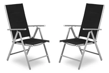 Lot de chaises Verona Wood en aluminium Garden Point - 2 pièces
