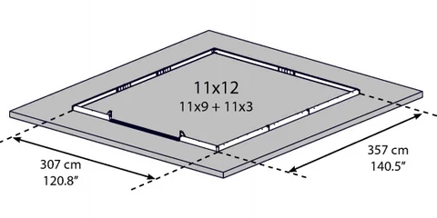Plancher composite WPC pour la maison Yukon 11x12