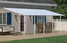 Auvent de terrasse Sierra Palram - Canopia 3 x 7,3 m alu blanc