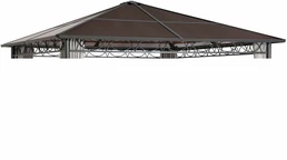 Toiture en polycarbonate du pavillon Madera 3 x 3m gris