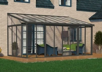 Tuinkamer Veranda Sanremo Palram - Canopia 3 x 5,4 m grijs