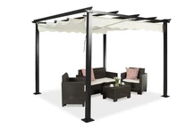 Vrijstaande terraspergola Tenerife 3 x 3m crème Garden Point