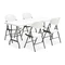 Inklapbare cateringtafelset 180 cm + 4 stoelen