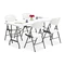 Inklapbare cateringtafelset 180 cm + 4 stoelen