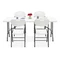 Inklapbare cateringtafelset 180 cm + 4 stoelen