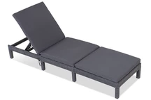 Antraciet kunststof rotan ligbed Atlanta Garden Point