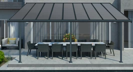 Auvent de terrasse en aluminium Sierra Palram - Canopia 3 x 5,46 anthracite Heat Block