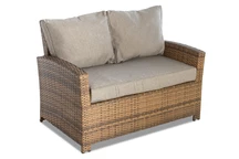 Canapé de jardin 2 places en polyrotin marron Parme Garden Point