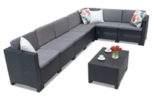 Coin technorotin avec table Colorado Corner 7 anthracite Bica