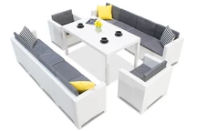 Colorado Apetito Max 10 antraciet Bica technorattan set met twee grote banken