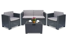 Colorado Coffee Box 4 antraciet Bica technorattan set met doos