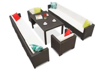 Colorado Fiesta Max 12 grand canapé en rotin synthétique Bica anthracite