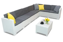 Colorado Hoek 7 wit Bica technorattan hoek met tafel