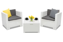 Colorado Terrace Box 2 rotin blanc avec coffre Bica