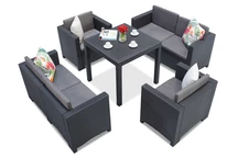 Dallas Colorado 6 ensemble rotin anthracite Bica