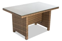 Parma bruin Garden Point grote technorattan tuintafel