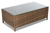 Parma bruin Garden Point grote technorattan tuintafel