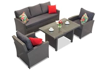 Ensemble de meubles en résine tressée Parma Apetito 5 anthracite Garden Point