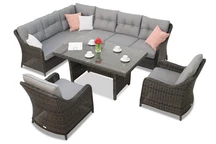 Ensemble en rotin Toledo Comida 7 anthracite Garden Point