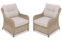Fauteuil van kunststof rotan Toledo Garden Point 2 stuks beige