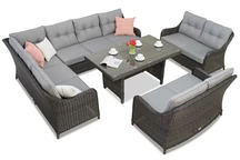 Garden Point hoektuinset Toledo Comida 9 antraciet