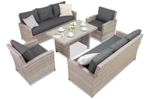 Grand ensemble de meubles de jardin Parma Apetito 8 gris Garden Point