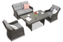 Meubles en résine tressée Toledo Apetito 4 anthracite Garden Point