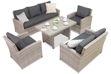 Parma Apetito 7 grijs Garden Point technorattan meubelen