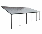 Pergola en polycarbonate Feria Palram 3 x 9,15 m gris