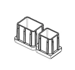 Pièce détachée pour meuble Bica R blanc