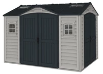 Plastic kunststof tuinschuurtje Apex Pro Plus 10,5 x 8 grijs