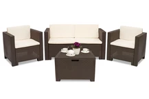 Salon de jardin moderne avec Colorado Coffee Box 4 marron Bica