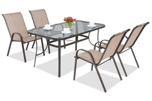 Stalen dining tuinset Modena Bruin voor X personen Garden Point