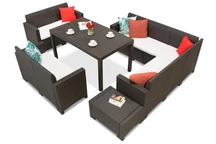 Technorattan set met hoek Comida 9 antraciet Bica