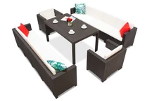 Technorattan set met twee grote banken Colorado Fiesta Max 10 bruin Bica