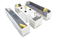 Technorattan set met twee grote banken Colorado Fiesta Max 12 antraciet Bica