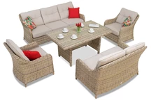 Tuinpunt technorattan set Toledo Apetito 7 beige