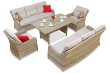 Tuinpunt technorattan set Toledo Apetito 8 beige