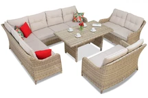 Tuinpunt technorattan set Toledo Comida 9 beige