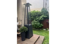 Parasol chauffant pyramide Saturne anthracite Garden Point
