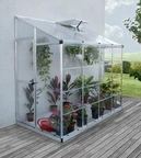 Serre adossée hybride en polycarbonate 1,24 x 2,44 m Palram Silver