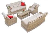 Toledo Coffee 8 beige Garden Point luxe technorattan meubelset