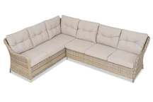 Tuinhoekbank van technorattan Toledo Corner beige Garden Point