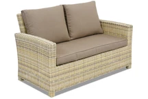 Canapé 2 places en poly rotin Bristol Garden Point beige
