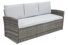 Canapé Monaco de techno rotin 3 places Garden Point gris